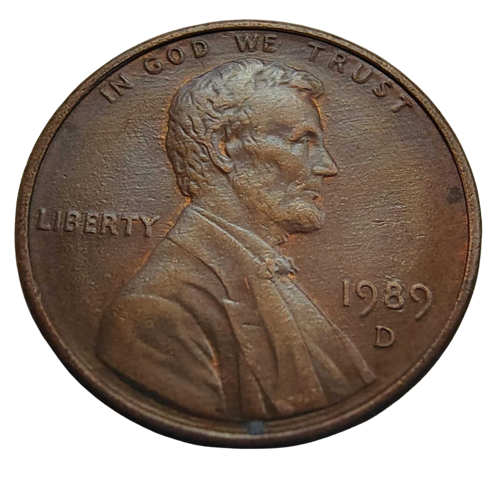 Moeda 1 Cent 1989 Letra D - EUA - Imagem 2
