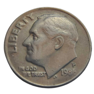 Moeda 1 Dime 1986 Letra P - EUA