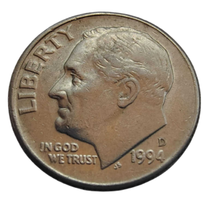 Moeda 1 Dime 1994 Letra D - EUA