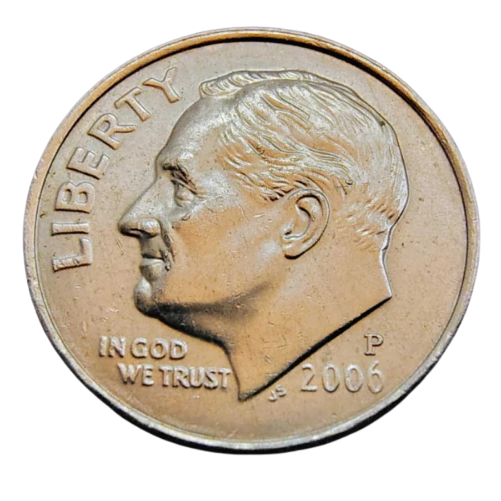 Moeda 1 Dime 2006 letra P - EUA