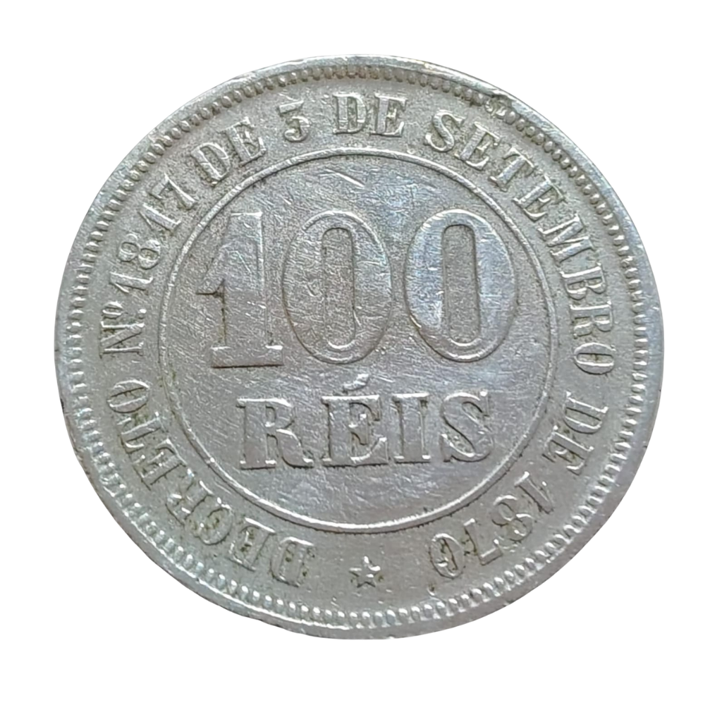 Moeda 100 Réis 1884 Império
