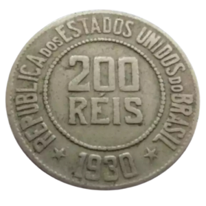 Moeda 200 Réis 1930 Brasil