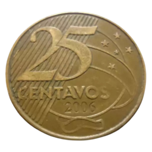 Moeda 25 Centavos 2006 Brasil - MBC