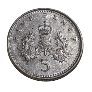 Moeda 5 Pence 1990 - Reino Unido