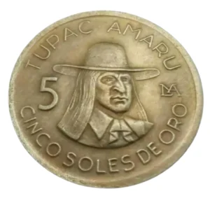Moeda 5 Soles de Oro 1977 - Peru