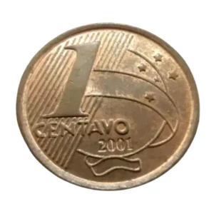 Moeda 1 Centavo 2001 Brasil - MBC