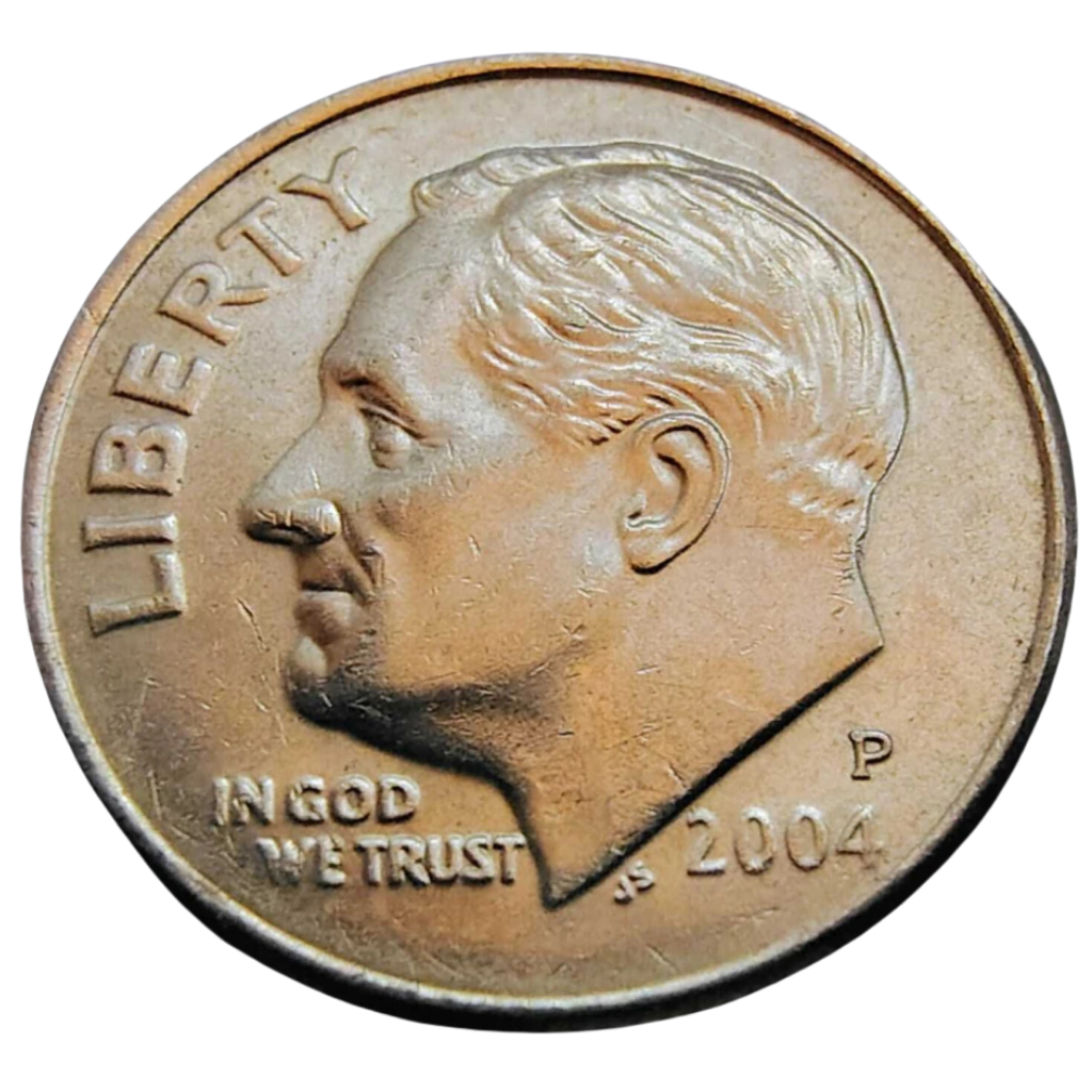 Moeda 1 Dime 2004 letra P - EUA