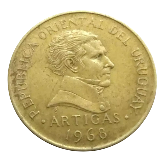 Moeda 1 Peso 1968 - Uruguai - Imagem 2