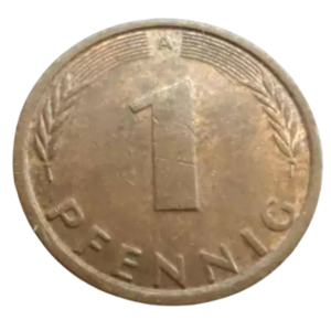 Moeda 1 Pfennig 1991 - Alemanha