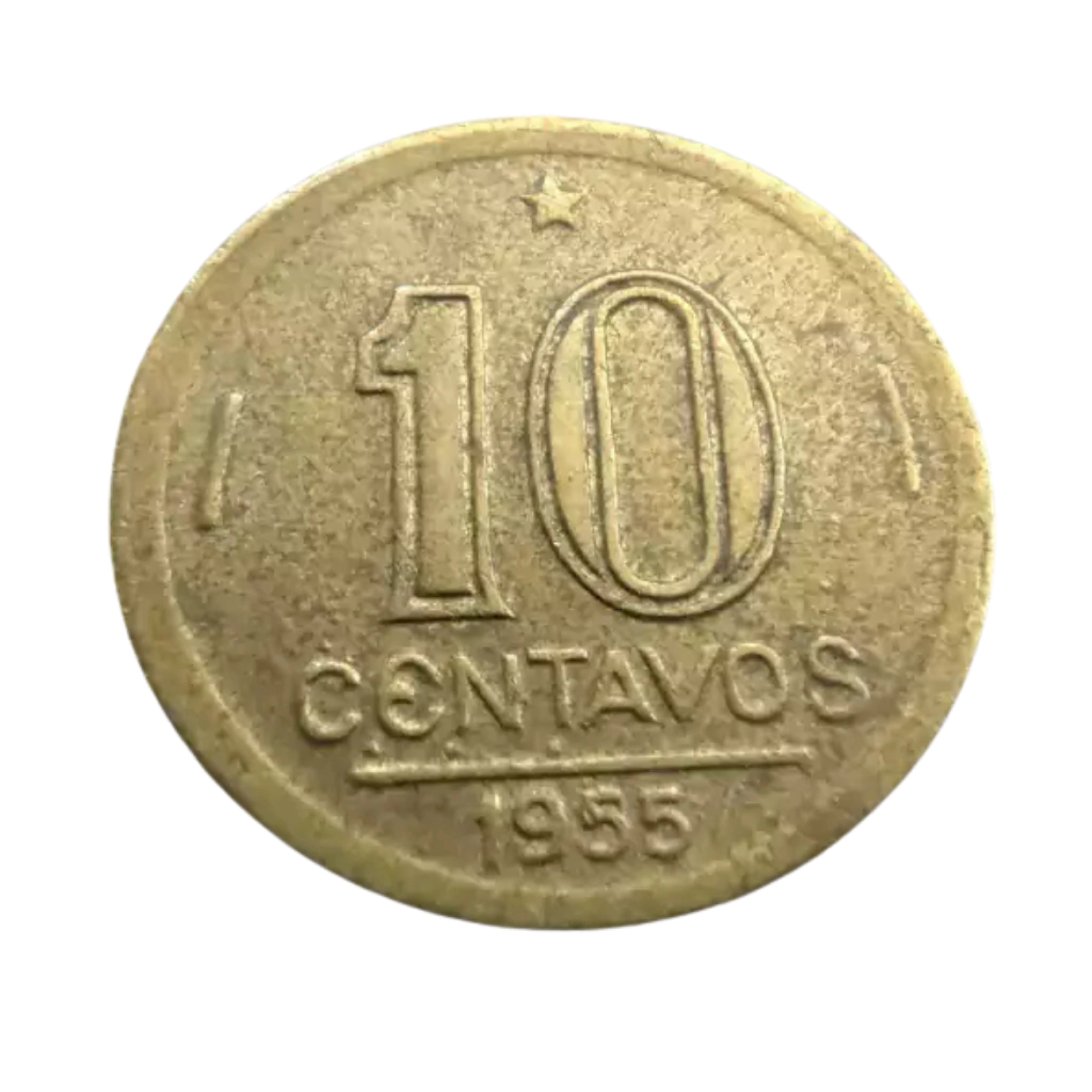 Moeda 10 Centavos 1955 José Bonifácio Brasil - MBC