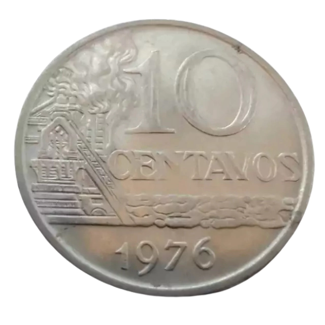 Moeda 10 Centavos 1976 Brasil - MBC