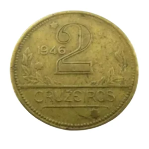 Moeda 2 Cruzeiros 1946 Brasil - MBC