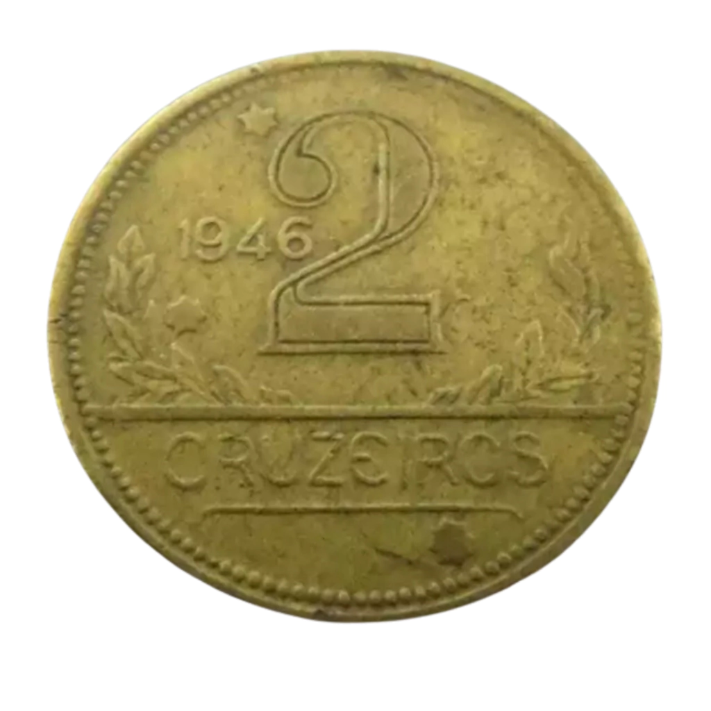 Moeda 2 Cruzeiros 1946 Brasil - MBC