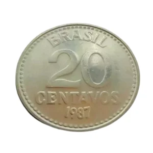Moeda 20 Centavos 1987 Brasil - SOB