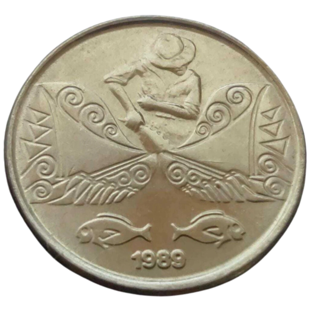 Moeda 5 Centavos 1989 Pescador Brasil - FC