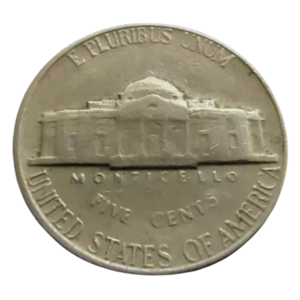 Moeda 5 Cents 1969 Letra D - EUA - Imagem 2