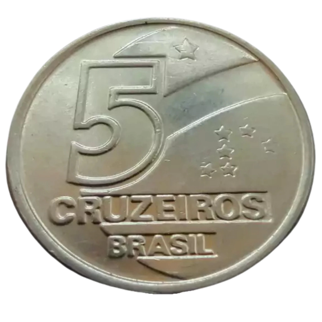 Moeda 5 Cruzeiros 1990 Salineiro Brasil - MBC