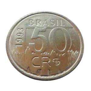 Moeda 50 Cruzeiros Reais 1993 Onça Pintada Brasil - SOB