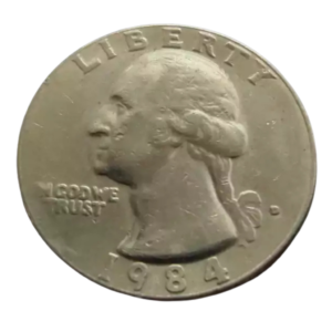 Moeda Quarter Dólar 1984 Letra D - EUA