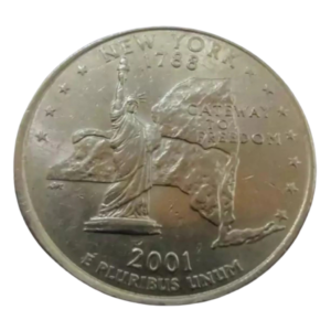 Moeda Quarter Dólar 2001 New York - P - EUA