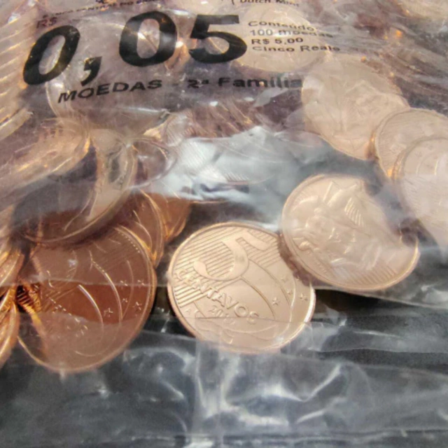 Moedas 5 e 50 Centavos 2019 letra A - Brasil - FC - Imagem 3