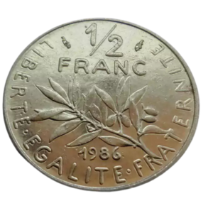 Moeda 1/2 Franco 1986 - França