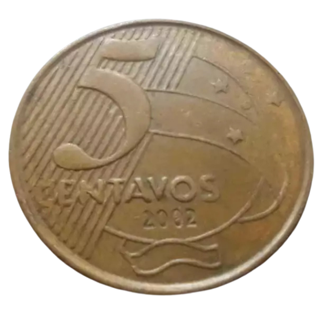 Moeda 5 Centavos 2002 Brasil - MBC