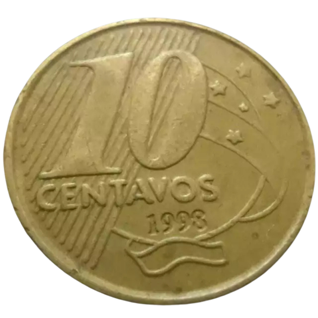 Moeda 10 Centavos 1998 Brasil - MBC