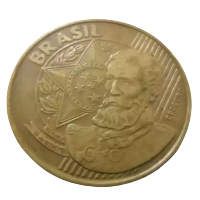 Moeda 25 Centavos 2003 Brasil - MBC - Imagem 2