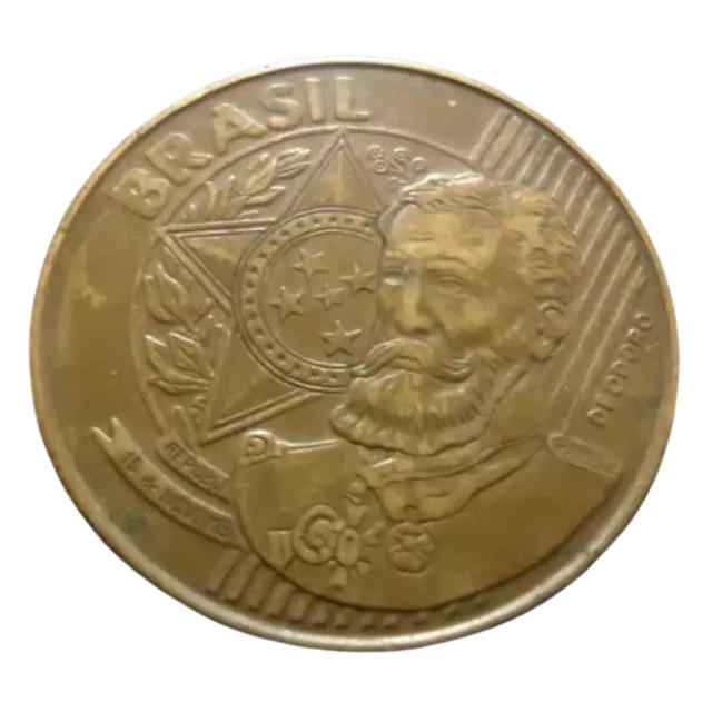 Moeda 25 Centavos 2006 Brasil - MBC - Imagem 4