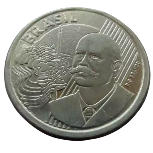 Moeda 50 Centavos 2010 Brasil - MBC - Imagem 4