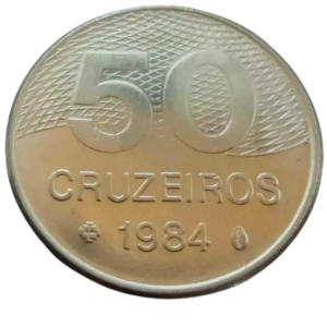 Moeda 50 Cruzeiros 1984 Brasil - MBC