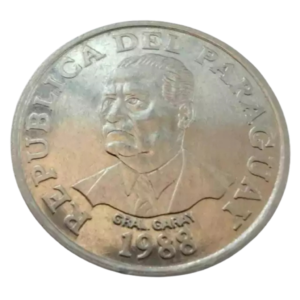 Moeda 10 Guaranis 1988 FAO Paraguai