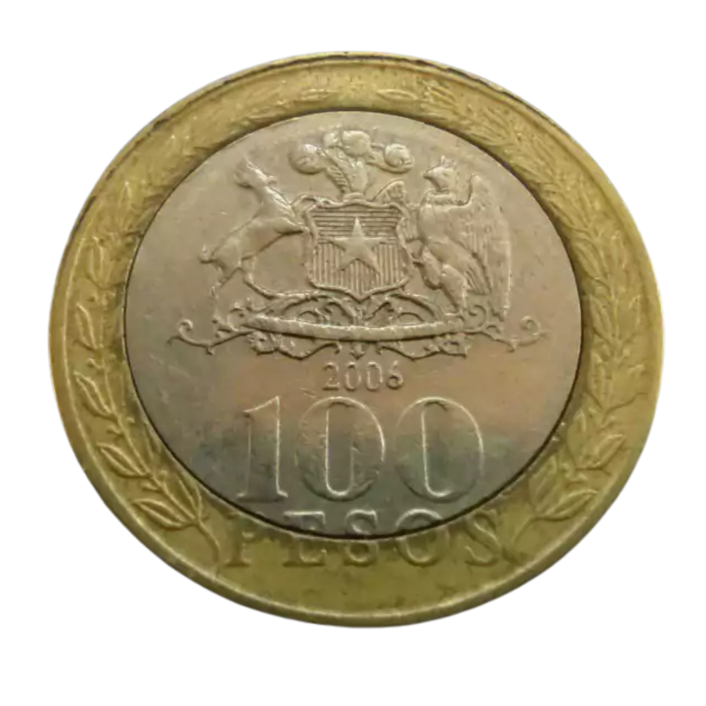 Moeda 100 Pesos 2006 Povos Originários - Chile - Imagem 3