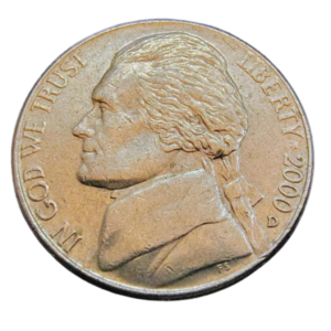 Moeda 5 Cents 2000 letra D - EUA