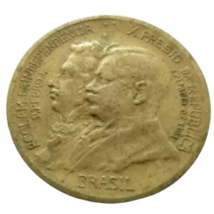 Moeda 500 Réis 1922 Alumínio-Bronze Brasil - Centenário Independência