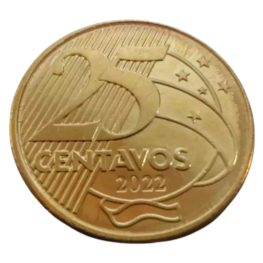 moeda 25 centavos 2022