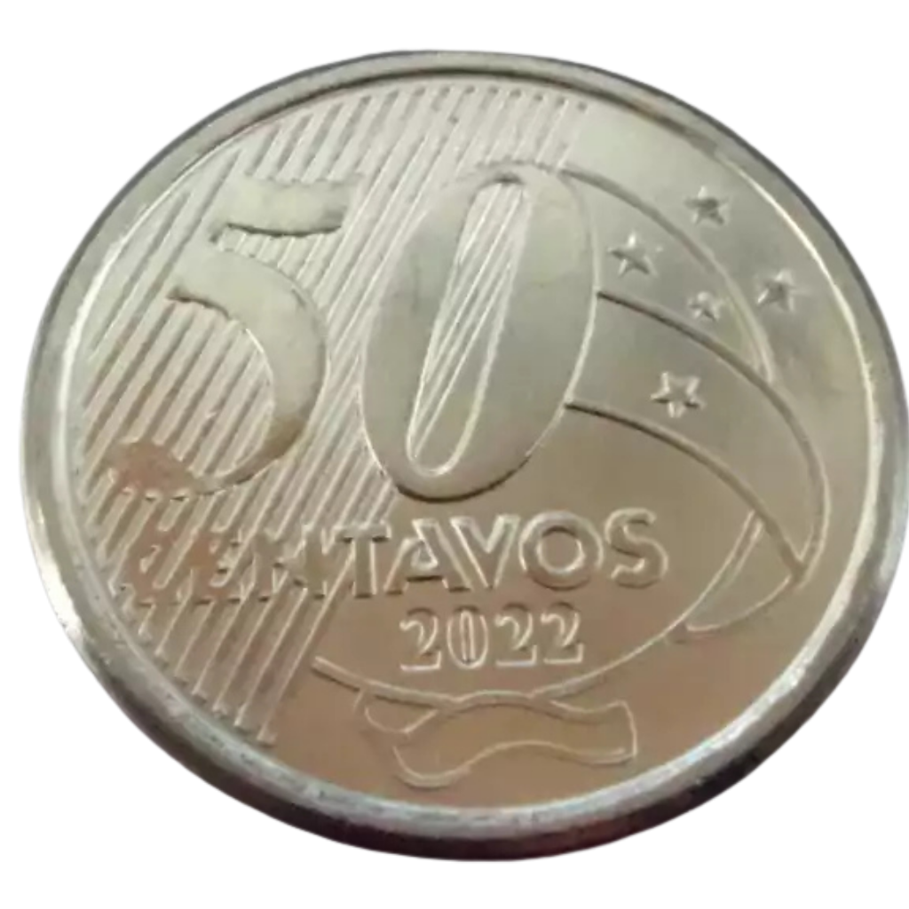 Moeda 50 Centavos 2022 Brasil - MBC - Imagem 2