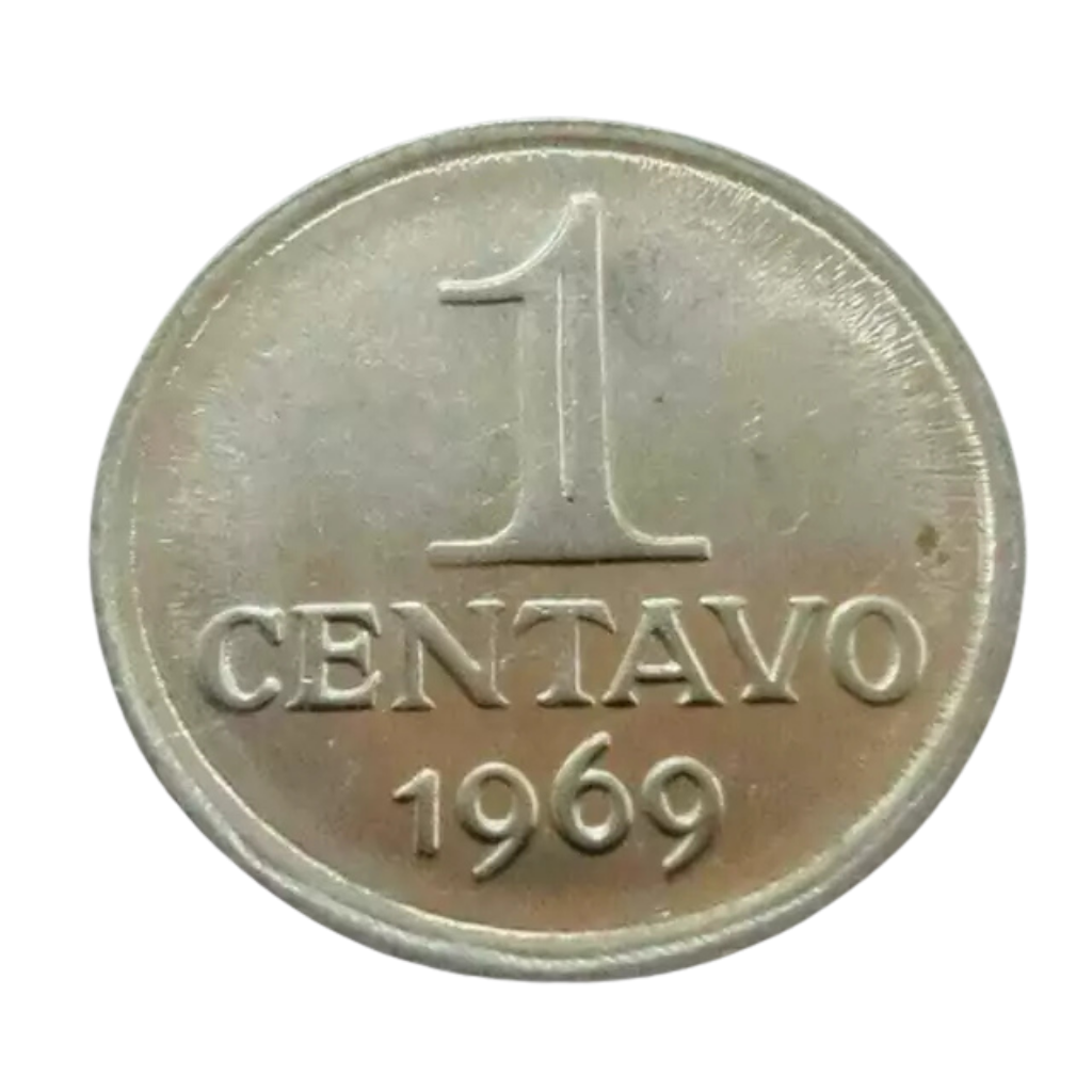 Moeda 1 Centavo 1969 Brasil - MBC - Imagem 4
