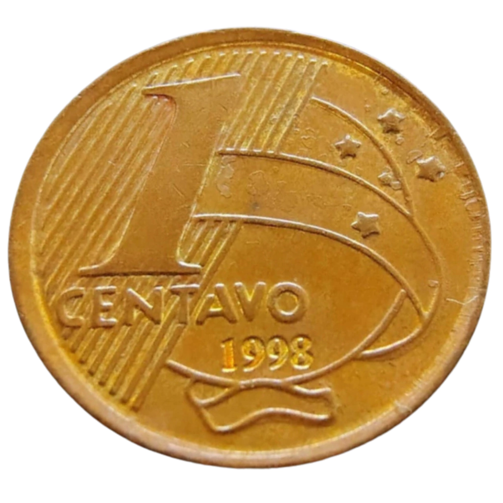 Moeda 1 Centavo 1998 Brasil - MBC