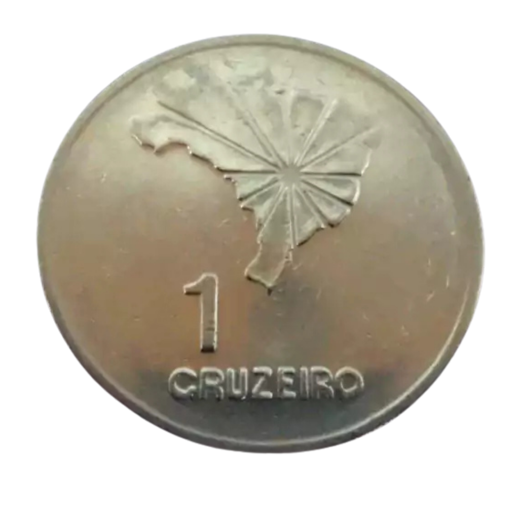 Moeda 1 Cruzeiro 1972 Brasil - MBC - Imagem 3