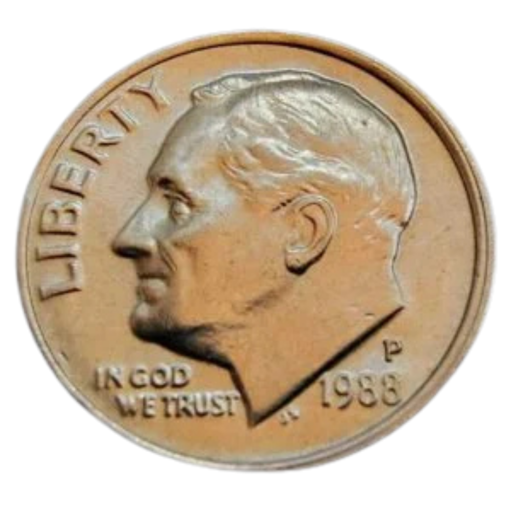 Moeda 1 Dime 1988 letra P - EUA