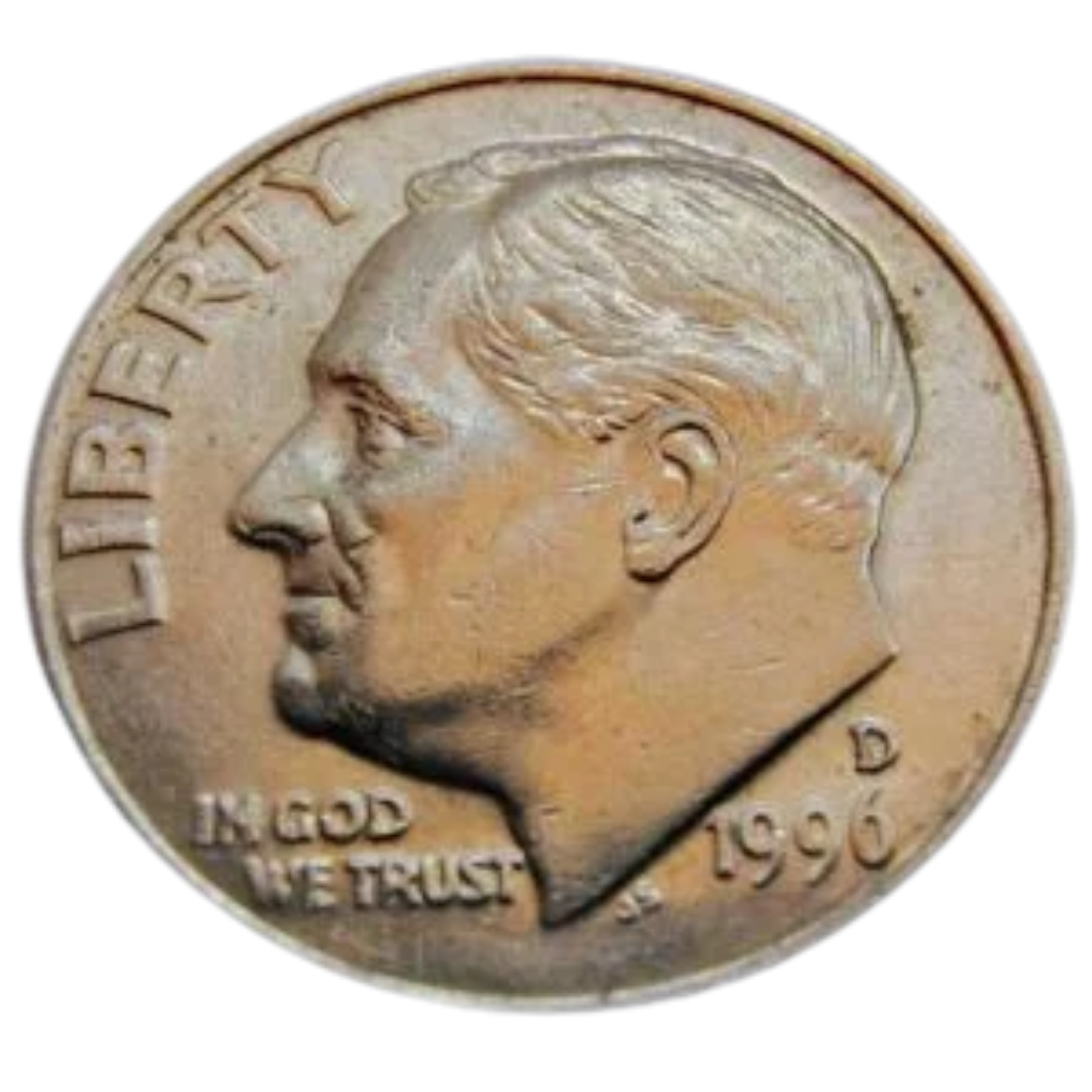 Moeda 1 Dime 1996 letra D - EUA