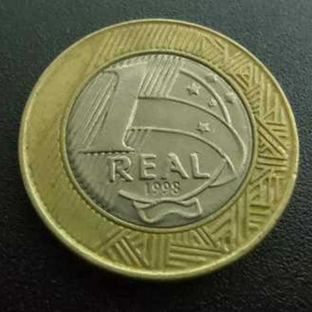 Moeda 1 Real 1998 Brasil – MBC - Imagem 3