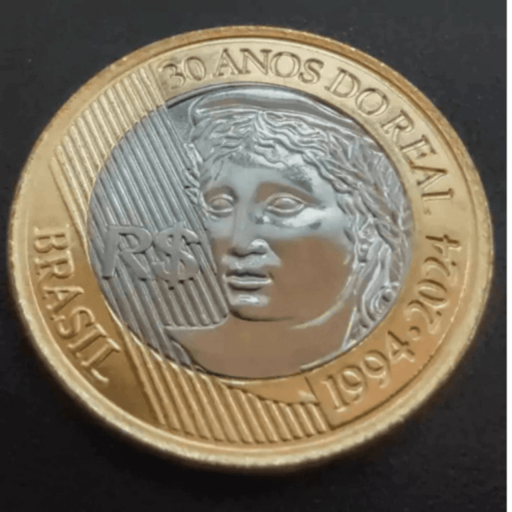 1 Real 2024 - 30 anos do Plano Real - 5 Peças na cápsula - Imagem 5