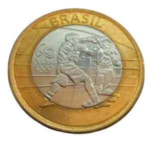 Moeda 1 Real 2016 Boxe - Olimpíadas Rio 2016