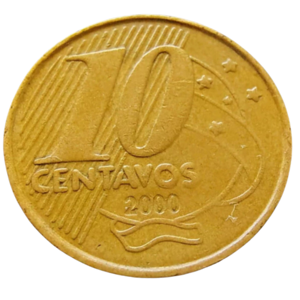 Moeda 10 Centavos 2000 Brasil - MBC - Imagem 2