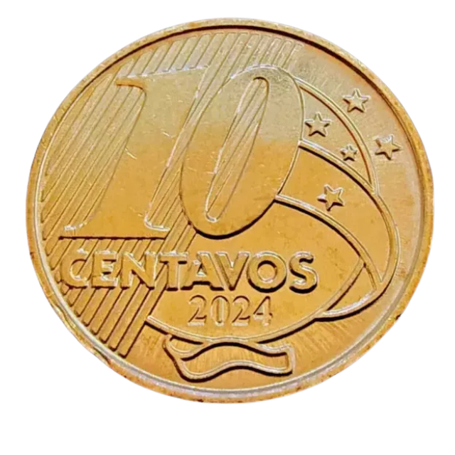 Moeda 10 Centavos 2024 Brasil - FC - Imagem 3