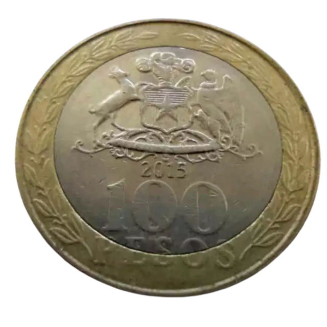 Moeda 100 Pesos 2015 Povos Originários - Chile