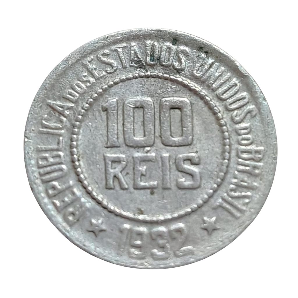 Moeda 100 Réis 1932 Brasil - MBC - Imagem 2